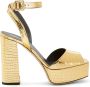 Giuseppe Zanotti New Betty leren sandalen Goud - Thumbnail 1