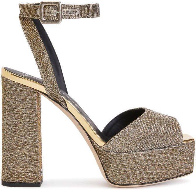 Giuseppe Zanotti New Betty sandalen met plateauzool Goud