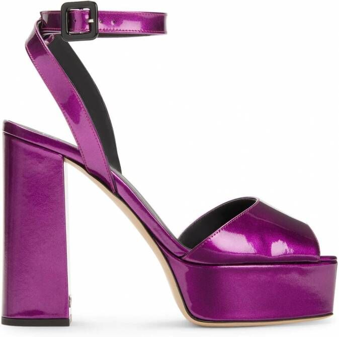 Giuseppe Zanotti New Betty sandalen met plateauzool Paars