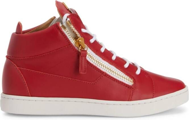 Giuseppe Zanotti Nicki leren sneakers Rood