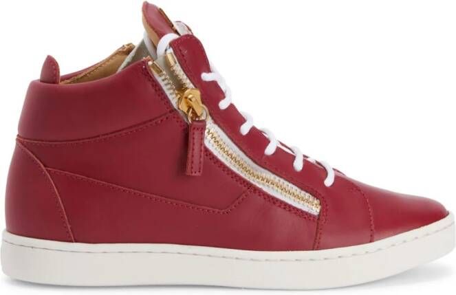 Giuseppe Zanotti Nicki leren sneakers Rood