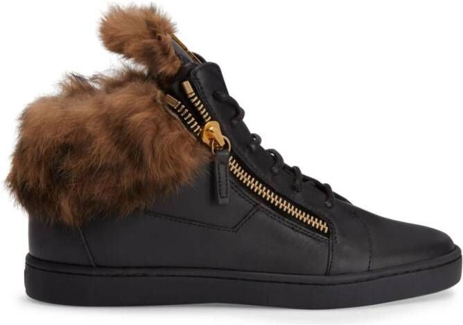 Giuseppe Zanotti Nicki leren sneakers Zwart