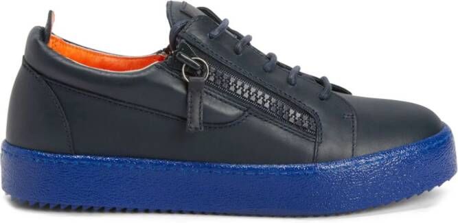 Giuseppe Zanotti Nicki leren sneakers Blauw