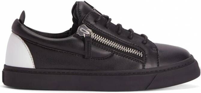 Giuseppe Zanotti Nicki sneakers met contrasterend vlak Zwart