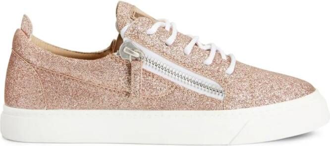 Giuseppe Zanotti Nicki sneakers met glitter Roze