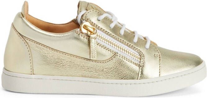 Giuseppe Zanotti Nicki sneakers met metallic-effect Goud
