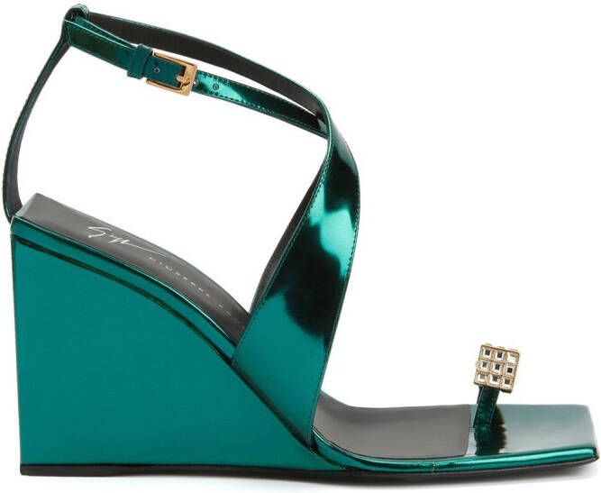 Giuseppe Zanotti Nihao ring sandalen Groen