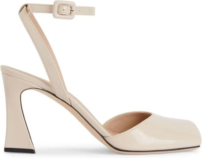 Giuseppe Zanotti Olivhe 85 mm leren sandalen Beige