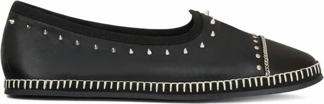 Giuseppe Zanotti Otium loafers met studs Zwart