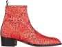 Giuseppe Zanotti Enkellaarzen met luipaardprint Rood - Thumbnail 1