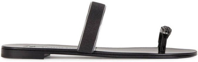 Giuseppe Zanotti Plexi sandalen met ring Zwart