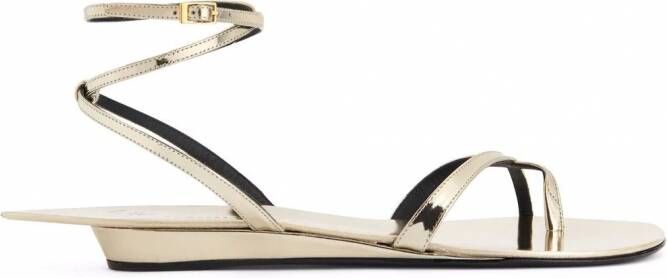 Giuseppe Zanotti Pris leren sandalen Goud