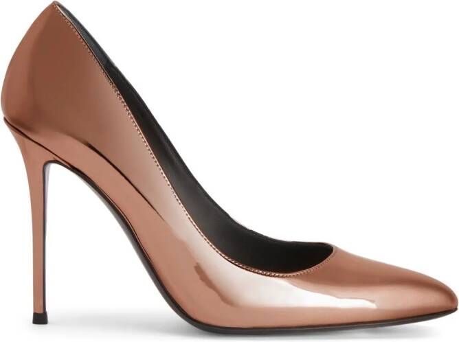 Giuseppe Zanotti Pumps met lakleren hak Bruin