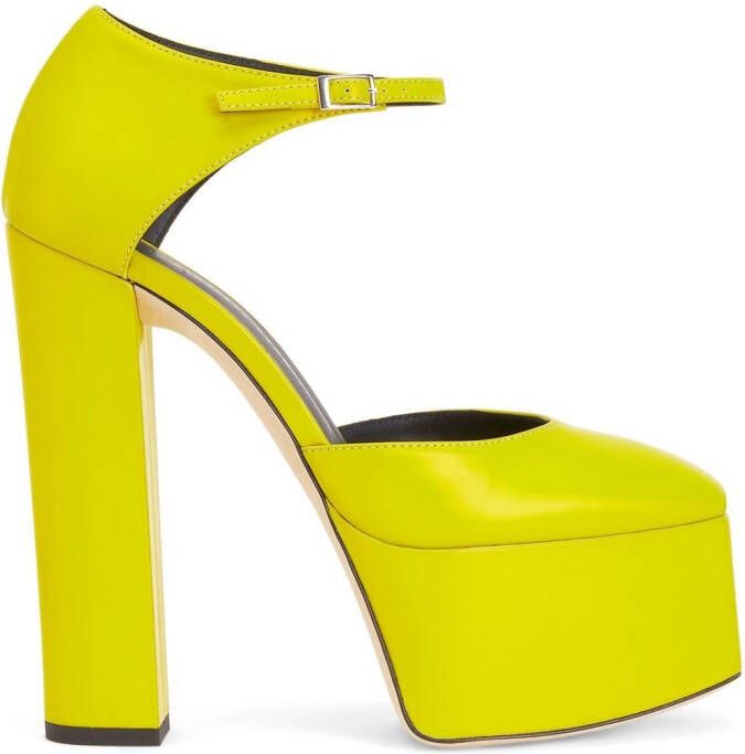 Giuseppe Zanotti Pumps met vierkante neus Geel