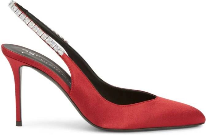 Giuseppe Zanotti Pumps verfraaid met kristallen Rood