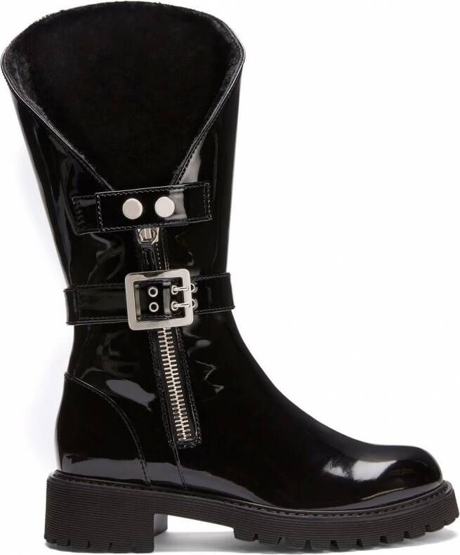 Giuseppe Zanotti Rain lakleren laarzen Zwart