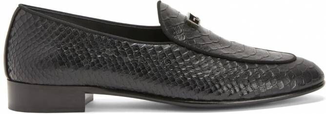 Giuseppe Zanotti Rudolph leren loafers Zwart