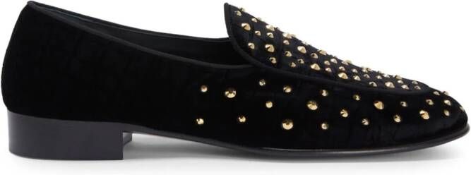 Giuseppe Zanotti Rudolph loafers verfraaid met parels Zwart