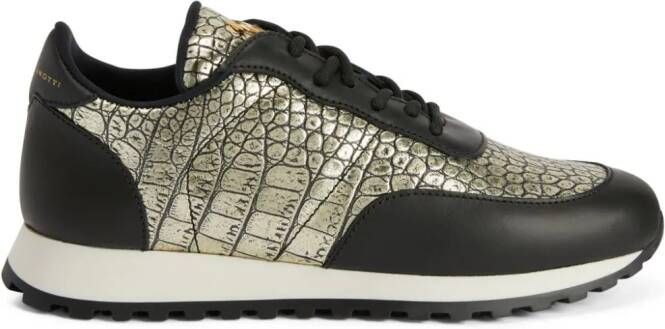 Giuseppe Zanotti Runner leren sneakers Zwart