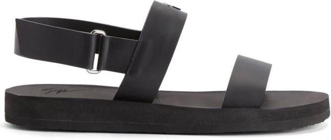 Giuseppe Zanotti Saiph sandalen met logoplakkaat Zwart