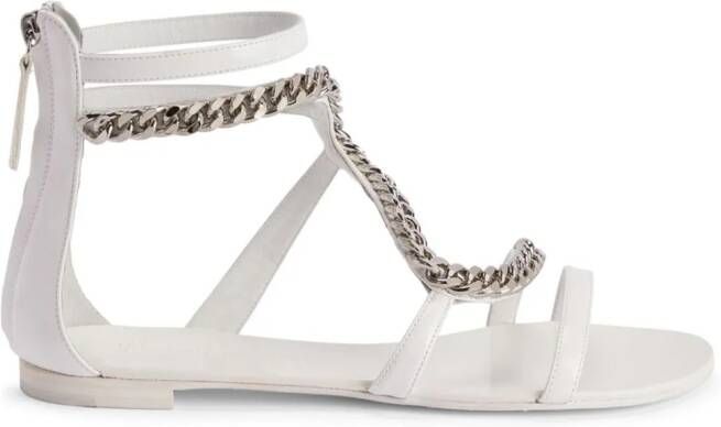 Giuseppe Zanotti Samantha leren sandalen Wit