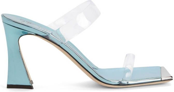 Giuseppe Zanotti Sandalen met doorzichtige hak Blauw