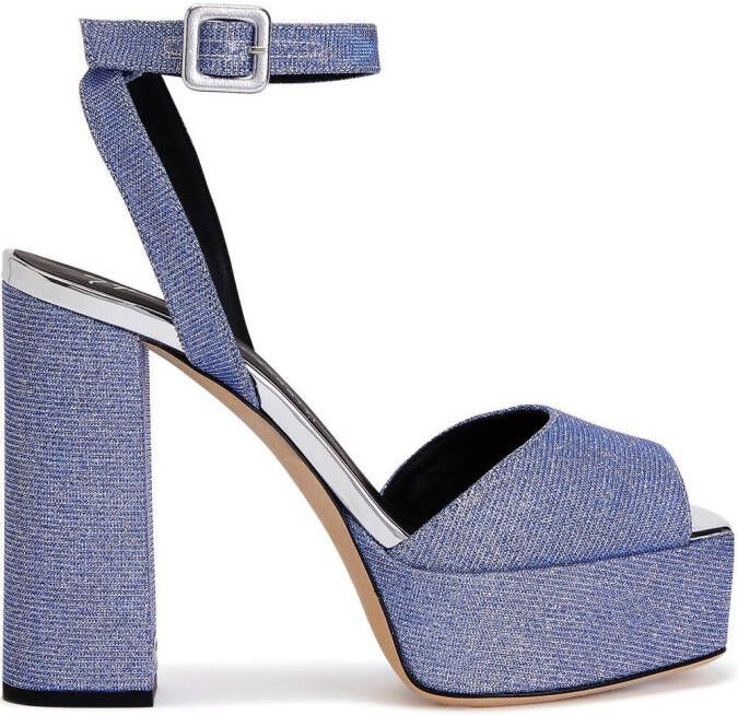 Giuseppe Zanotti Sandalen met glitters Blauw