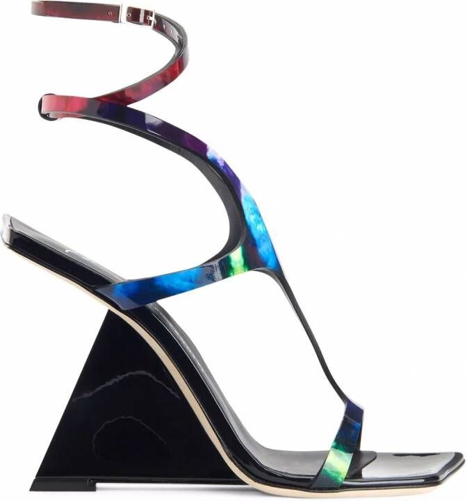 Giuseppe Zanotti 105 mm Tutankamon sandalen met hoekige hak Veelkleurig