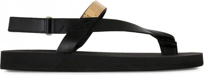 Giuseppe Zanotti Sandalen met metallic detail Zwart