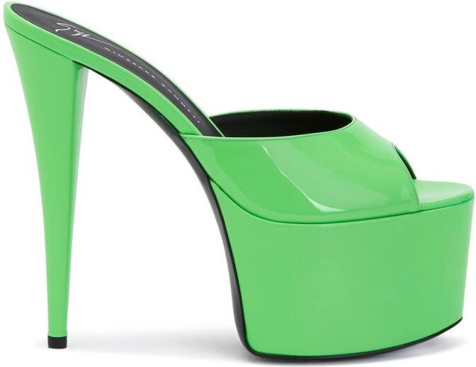 Giuseppe Zanotti Sandalen met plateauzool Groen