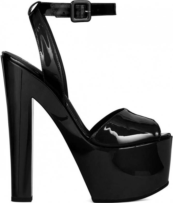 Giuseppe Zanotti Sandalen met plateauzool Zwart