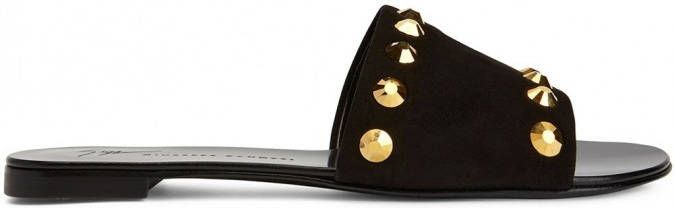 Giuseppe Zanotti Sandalen verfraaid met kristal Zwart