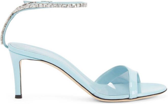 Giuseppe Zanotti Sandalen verfraaid met kristallen Blauw