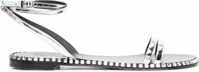 Giuseppe Zanotti Sandalen verfraaid met stras Zilver