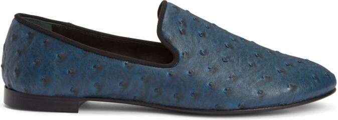 Giuseppe Zanotti Seymour leren loafers Blauw