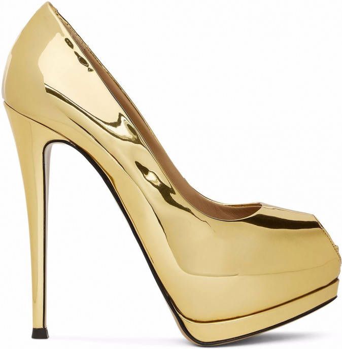 Giuseppe Zanotti Sharon pumps met open neus Goud