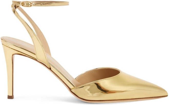 Giuseppe Zanotti Shayoran metallic pumps Goud