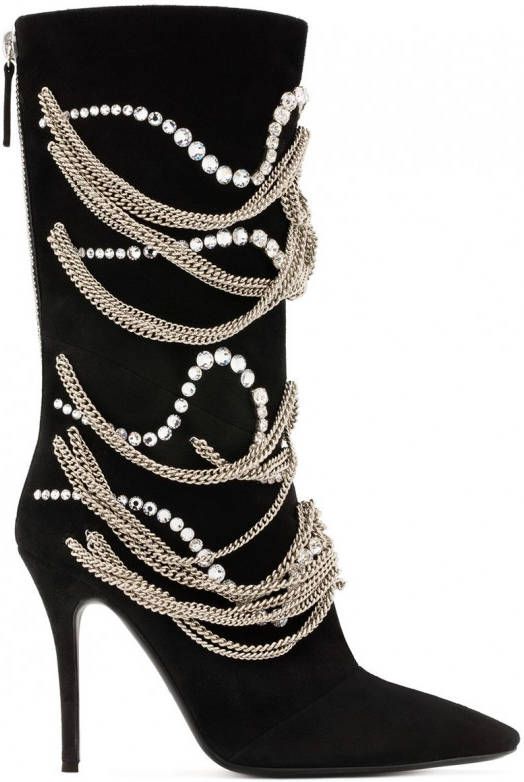 Giuseppe Zanotti Sheena verfraaide laarzen Zwart