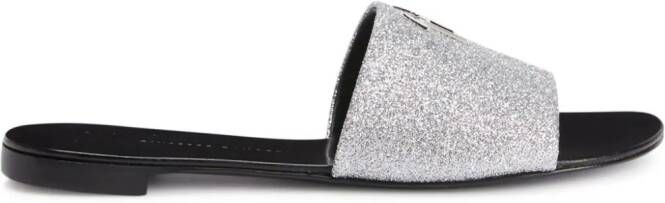 Giuseppe Zanotti Shirley sandalen met glitter Zilver