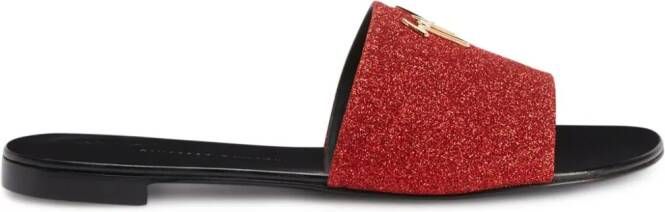 Giuseppe Zanotti Shirley sandalen met glitter Rood