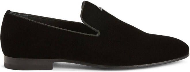 Giuseppe Zanotti Fluwelen loafers Zwart