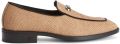 Giuseppe Zanotti Archibald leren loafers met slangen-effect Bruin - Bruin