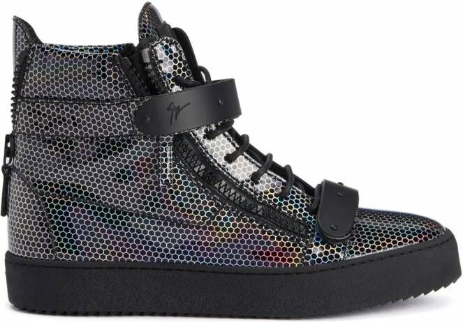Giuseppe Zanotti Coby mid-top sneakers met dubbele bandjes Zwart