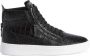 Giuseppe Zanotti Sneakers met krokodillen-reliëf Zwart - Thumbnail 1