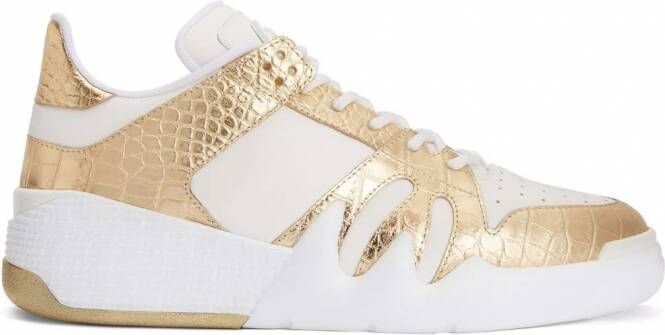 Giuseppe Zanotti Sneakers met krokodillenleer-effect Wit