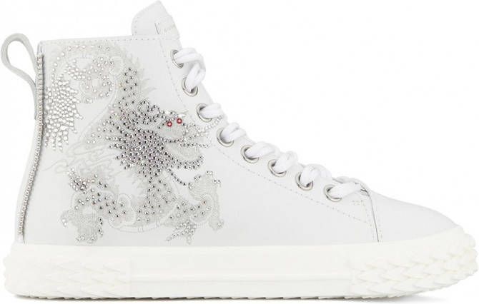 Giuseppe Zanotti Sneakers verfraaid met kristallen Wit