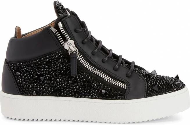 Giuseppe Zanotti Sneakers verfraaid met stras Zwart