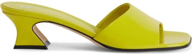 Giuseppe Zanotti Solhene leren muiltjes Geel
