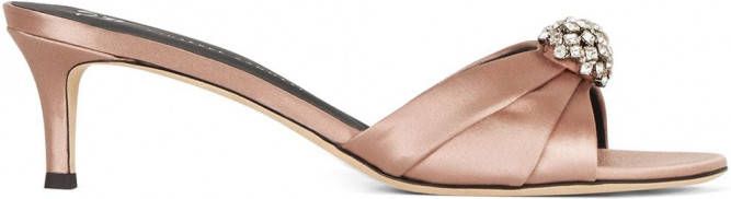 Giuseppe Zanotti Sphera satijnen sandalen Roze