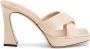 Giuseppe Zanotti Stacee 85mm leren muiltjes Beige - Thumbnail 1